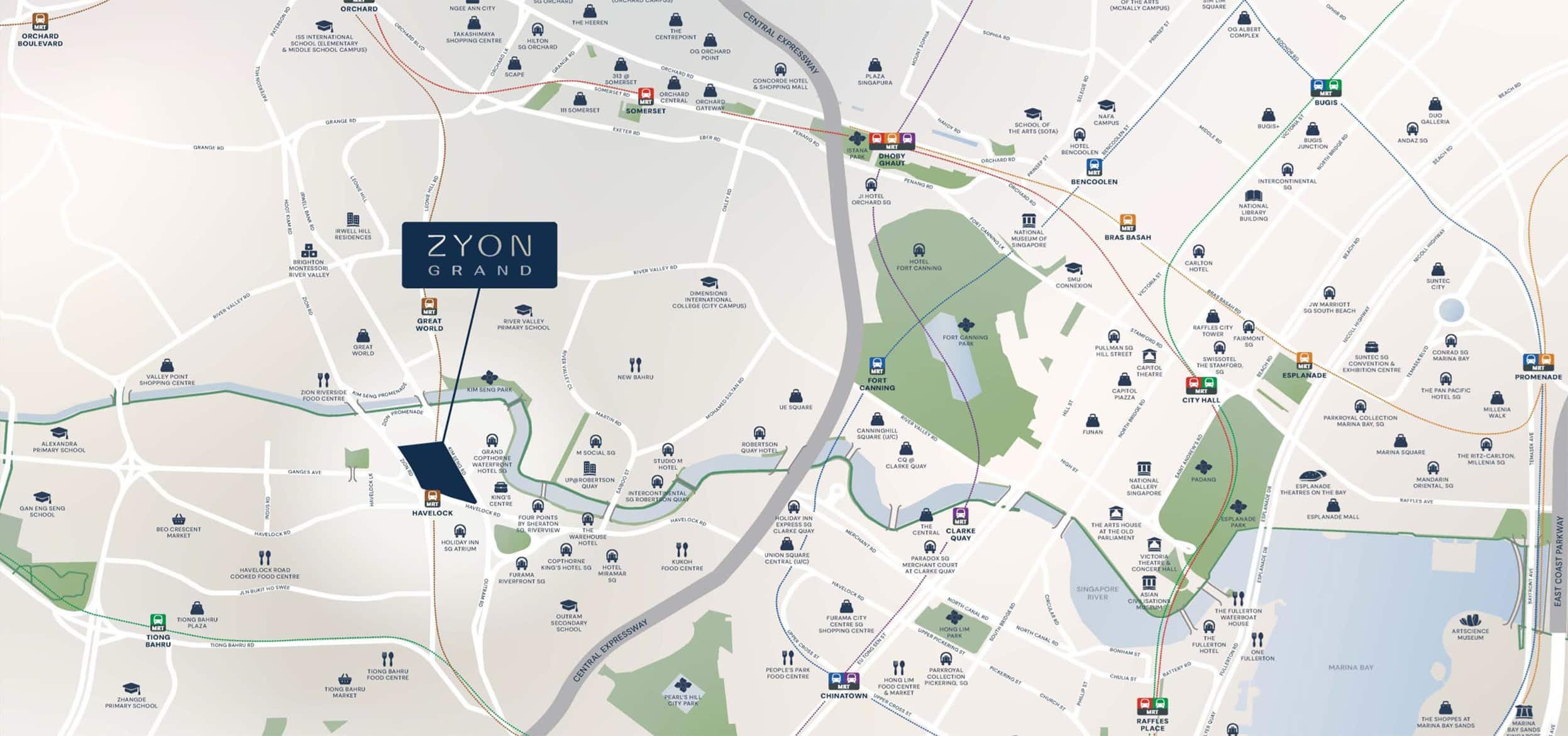 Zyon Grand Location Map